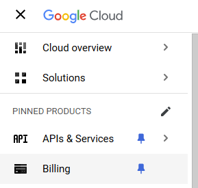 Open the Billing section from the menu.