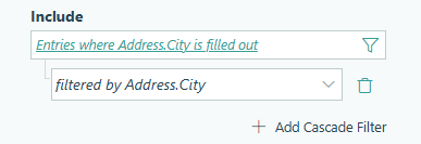 Filter choice option by city.
