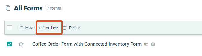 Archived forms are not accessible to users.