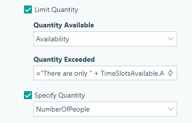 How to use the limit quantities feature.