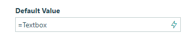 Default value of a Textbox field