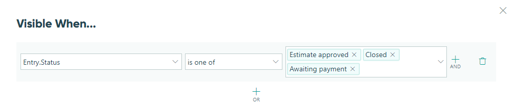 Set when this field is visible.