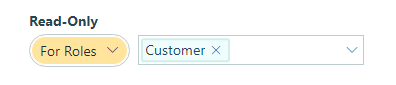 Show this field for the Customer role.