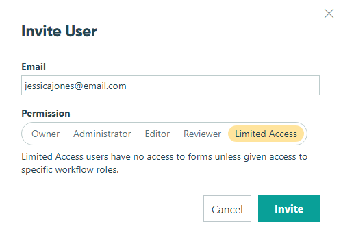 Sending an authenticated workflow link to a user.