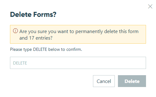 How to delete a form.