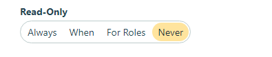 Set a field as read-only.