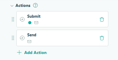 Actions included in a 360 degree feedback review workflow.