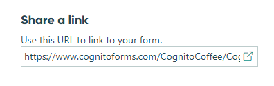 Share your form using a link