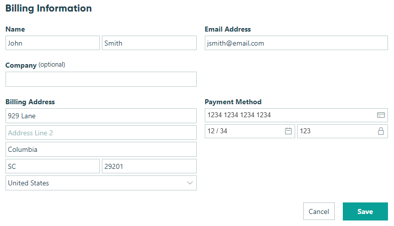Changing your organization's billing information.