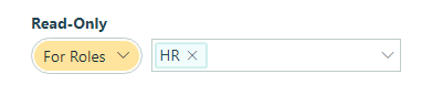 Set read-only for HR role.
