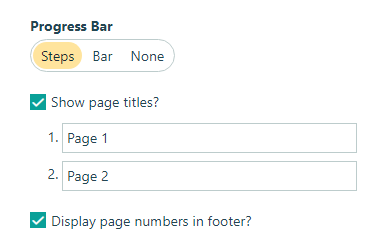 How to create a multipage form.
