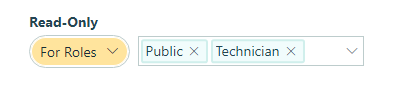 Show this field for Customer and Technician roles.
