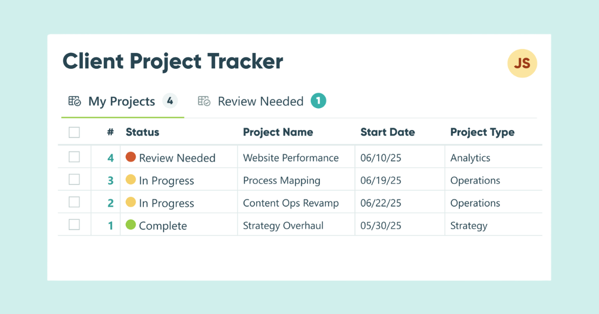How to Create a Client Dashboard for Project Tracking