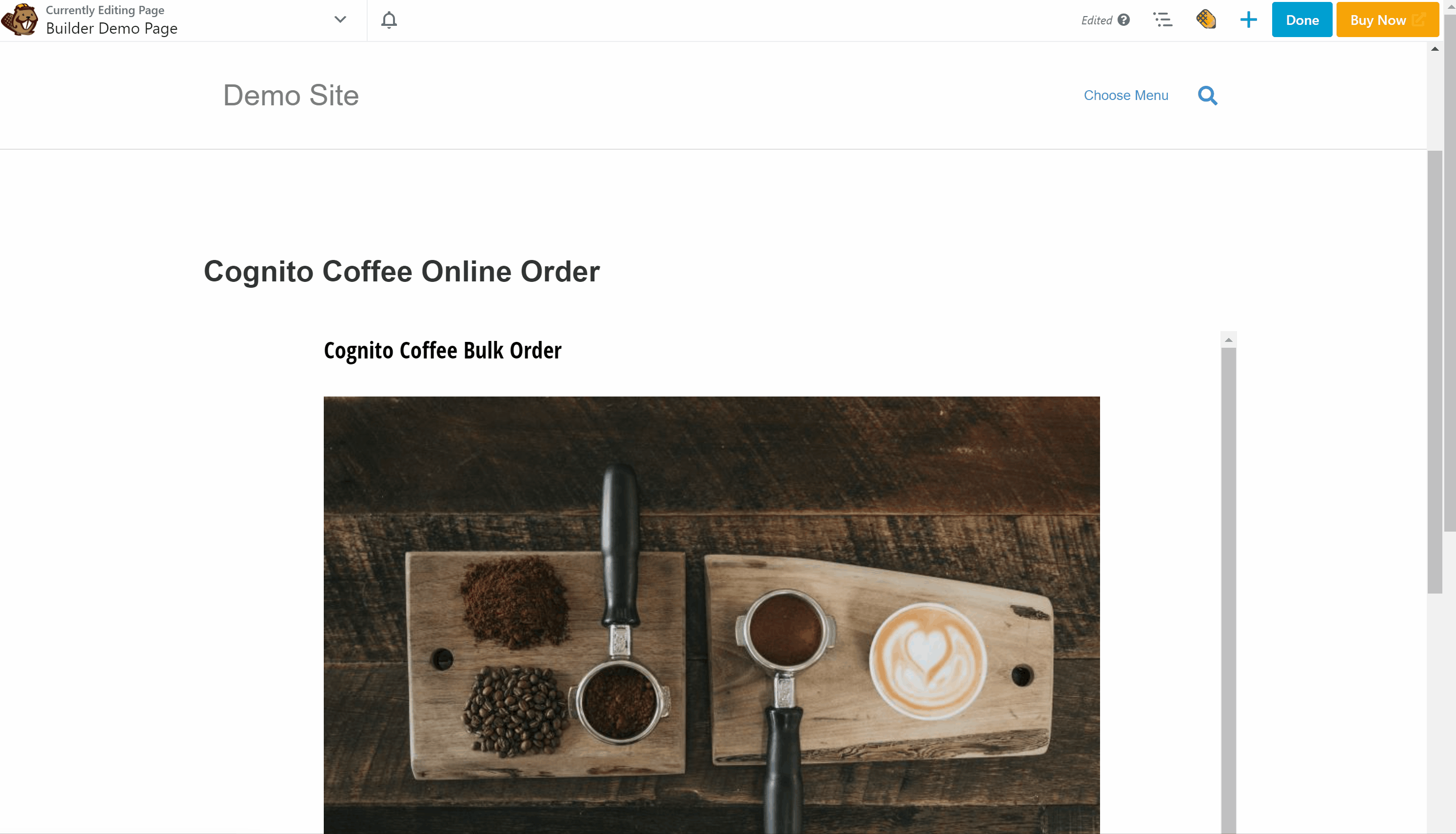 Using Beaver Builder to embed a form.