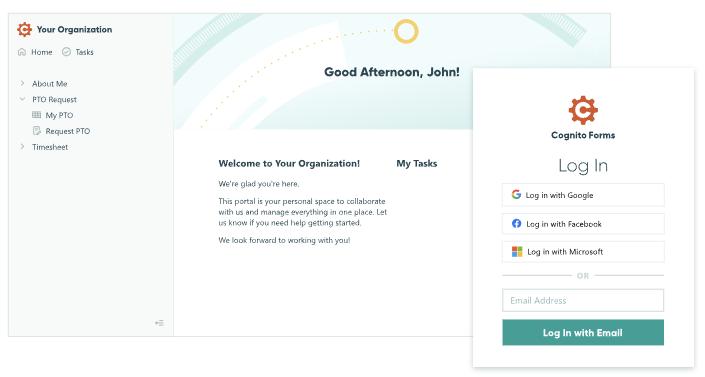 cognito forms client portal screenshot