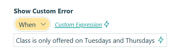 Limit date selections to Tuesdays and Thursdays.