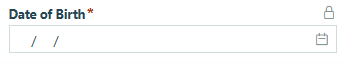 Date of birth field locked and protected