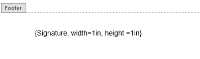 Include a signature in the footer.