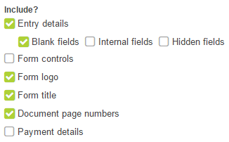 Include details in the document template.