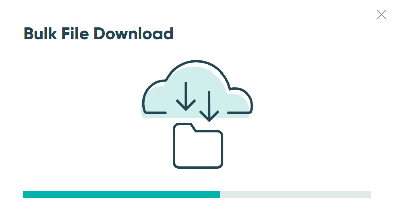 A bulk file download in progress.