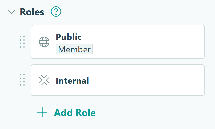 Screenshot of the roles setting for a form in Cognito Forms