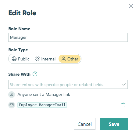 Editing a Workflow Role.