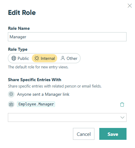 Editing a Workflow Role.