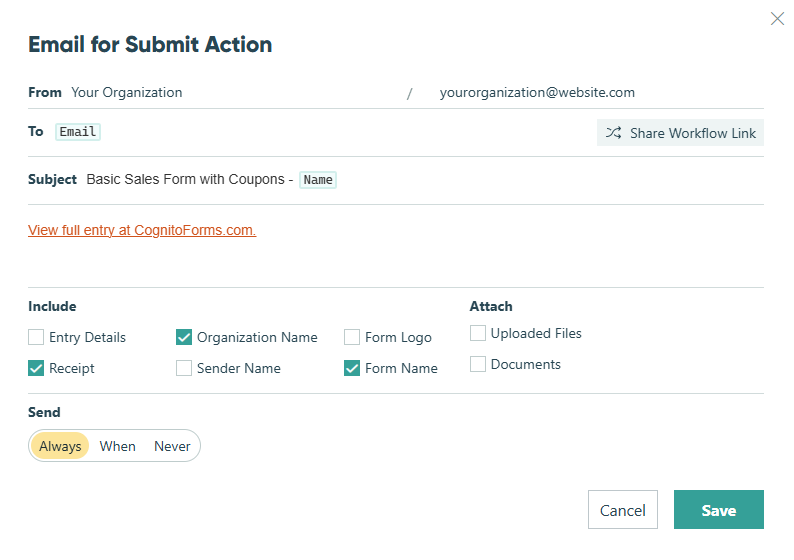 How to customize each email notification's content.