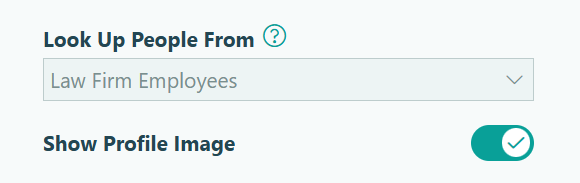 Configure Person field to look up people from Employee form.