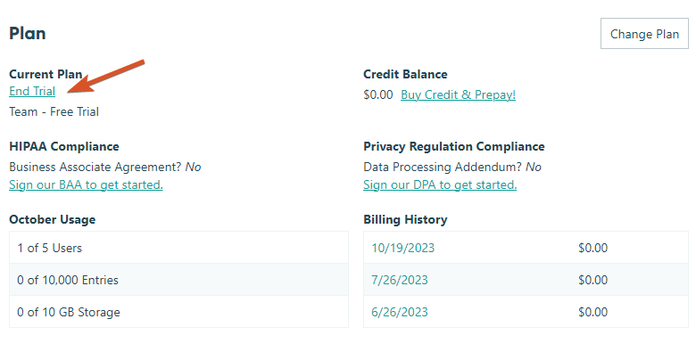 How to cancel a free trial of Cognito Forms.