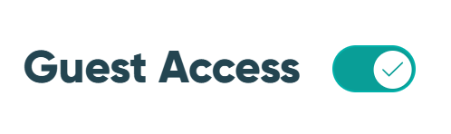 Screenshot of the guest access toggle showing that it is turned on