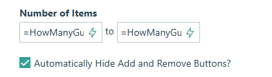Dynamically control the minimum and maximum values.