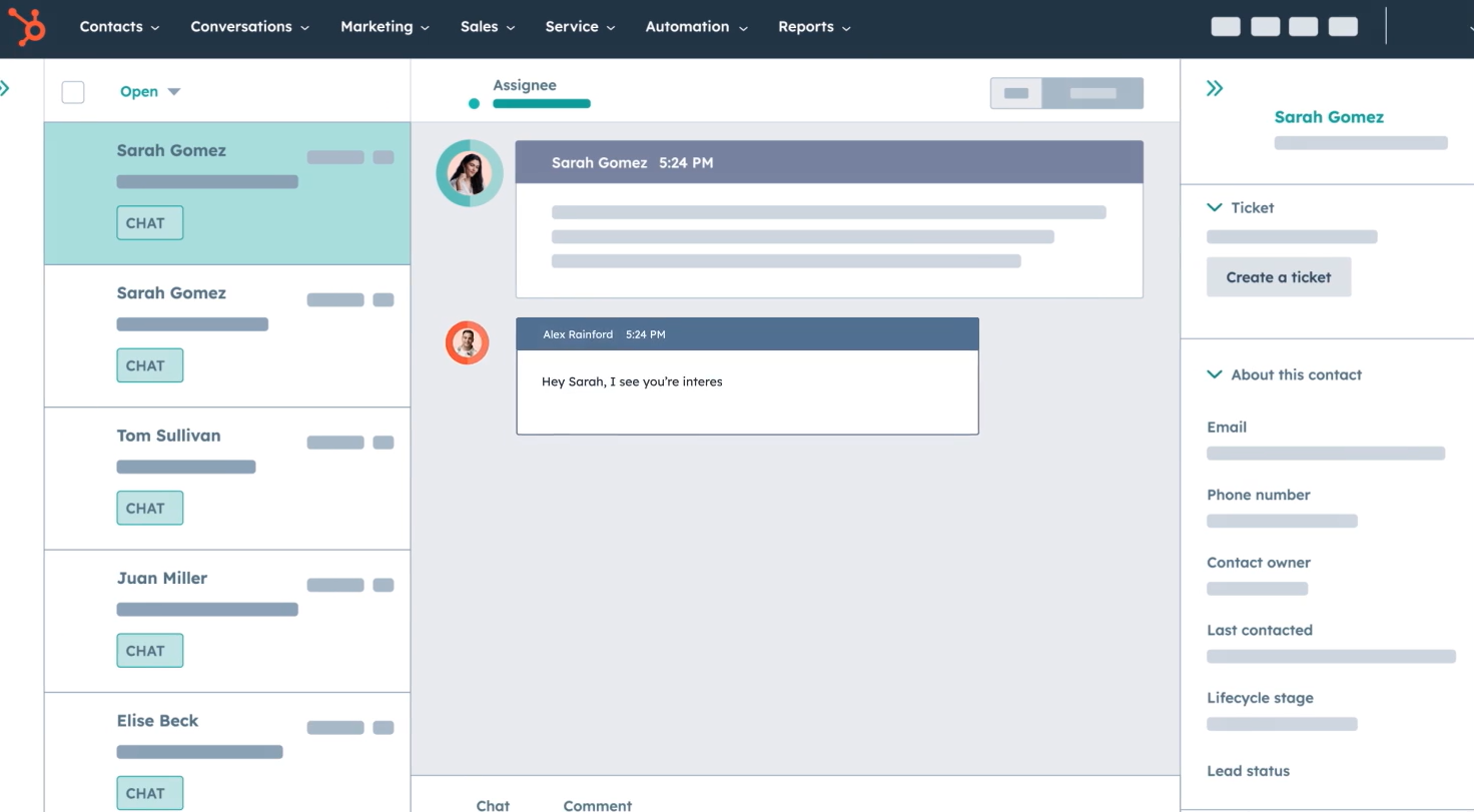 Hubspot sales tracker platform screenshot