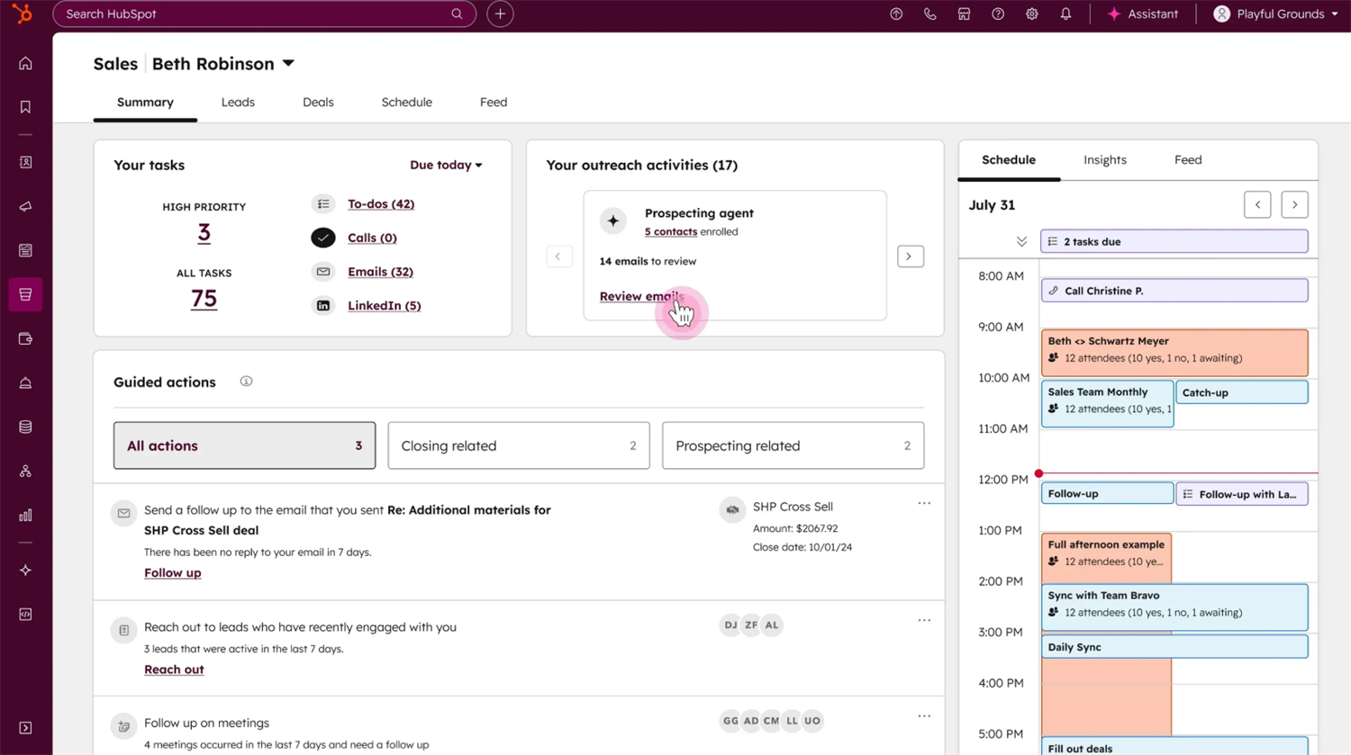 hupspot sales hub image