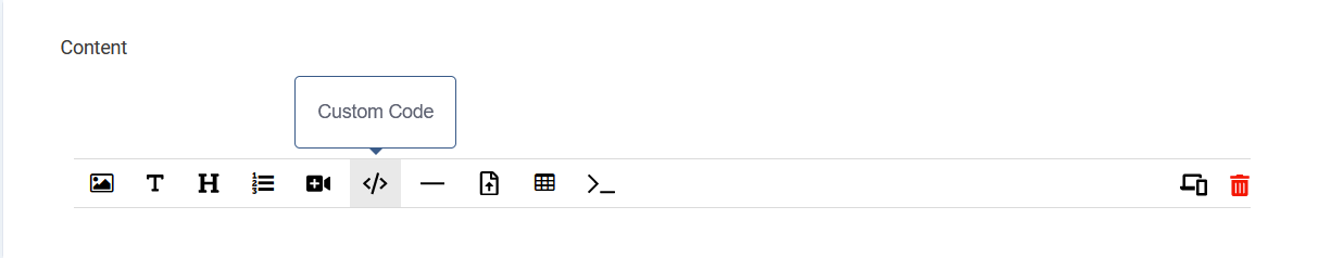 Adding Custom Code