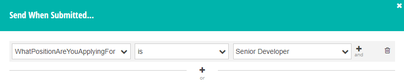 Use email settings to route applications to appropriate hiring managers.