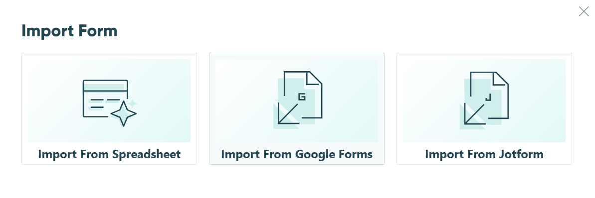 Go to Import Form and select Import From Google Forms.