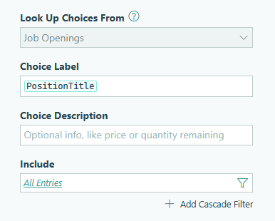 Create a Lookup field to display job titles from the Job Openings form.