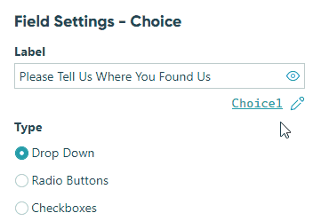 Edit JSON names on your form.