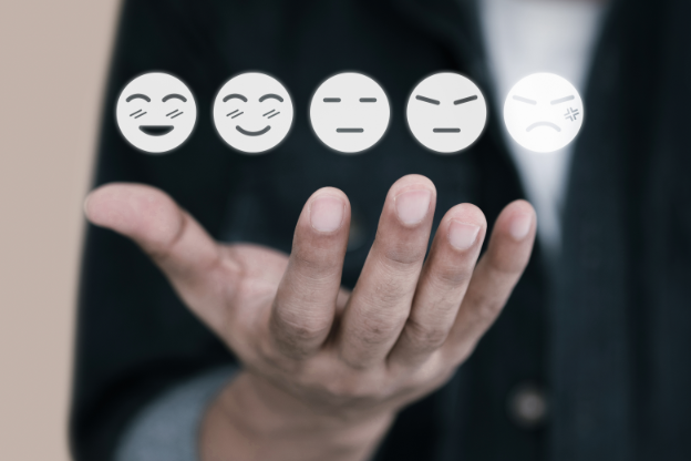 Likert scale with faces.