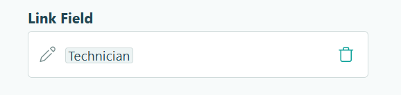 Hover over the linked field connection to see options.