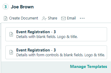 Downloading documents from individual entries