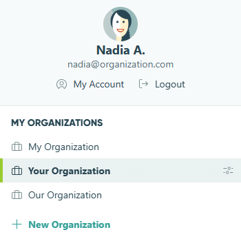 Creating an organization in Cognito Forms.