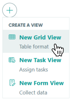 Screenshot of a cursor clicking the new grid view button on the Cognito Forms Entries page