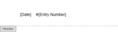 Add date and entry number to document header.
