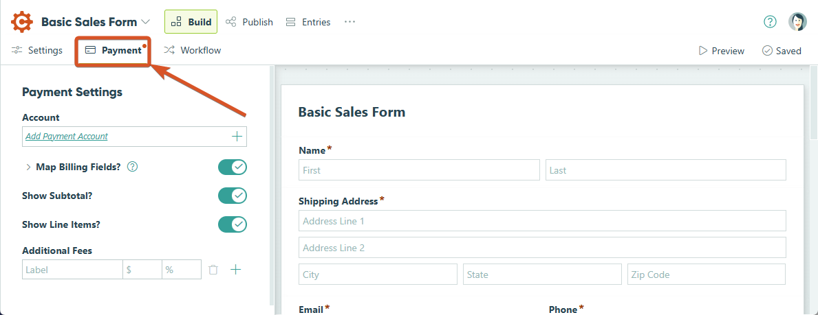 How to customize your payment setup.