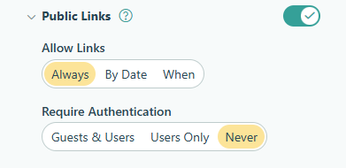 You can allow public links to forms under certain conditions.