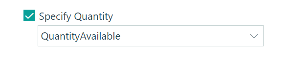 Map the Specify Quantity option to a Number or Calculation field on the form.