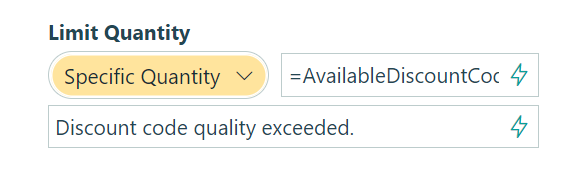 Limited use discount codes.