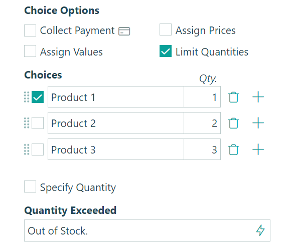 Limiting product inventory.